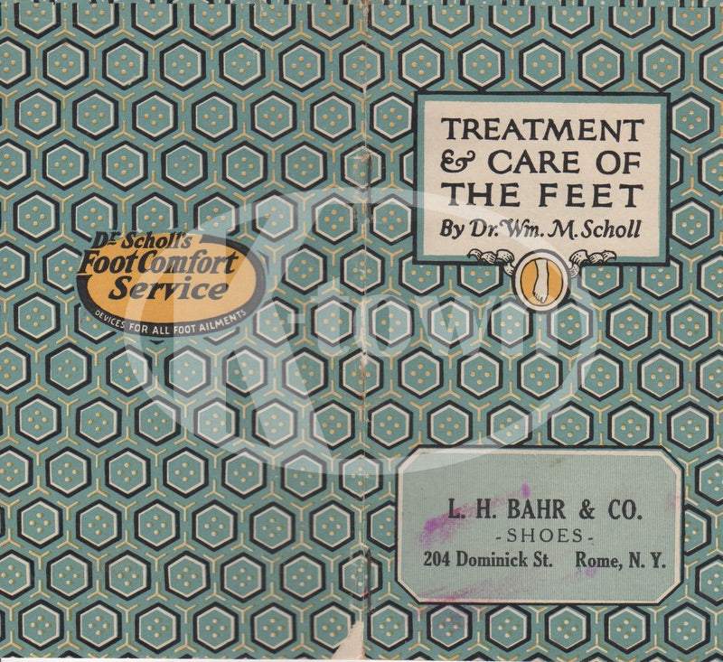 Dr. Scholls Treatment and Care of Feet Antique Graphic Advertising Booklet 1923