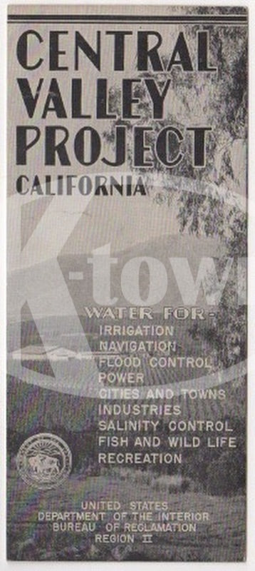 Folsom Dam Power Plant California Vintage Reclamation Advertising Brochure