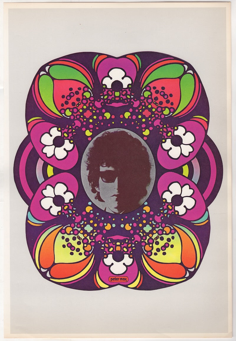 Bob Dylan American Music Singer Vintage Peter Max Graphic Art Poster Print