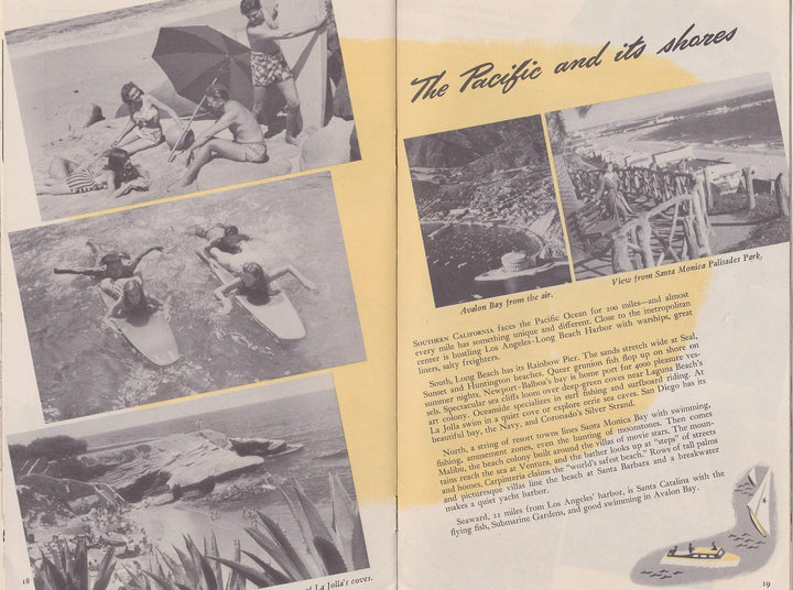 Southern California Vacations Vintage Graphic Advertising Travel Booklet