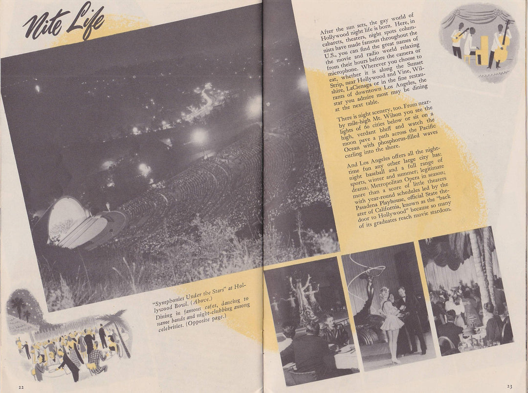 Southern California Vacations Vintage Graphic Advertising Travel Booklet