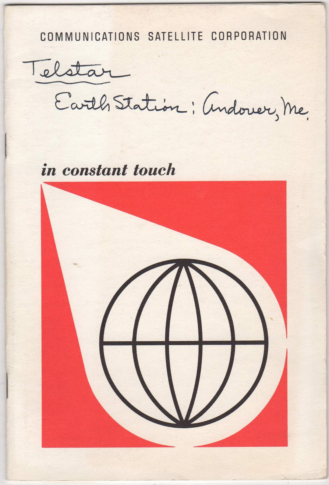 Telstar Earth Station Early Communications Satellite Andover Maine Advertising Booklet