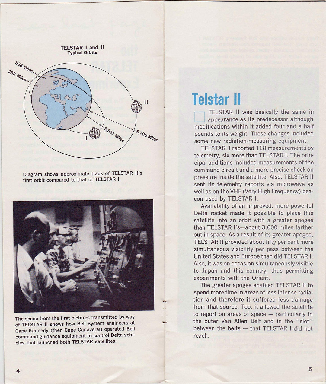 Telstar Satellites Bell Systems Space Experiments Vintage Promotional Brochure