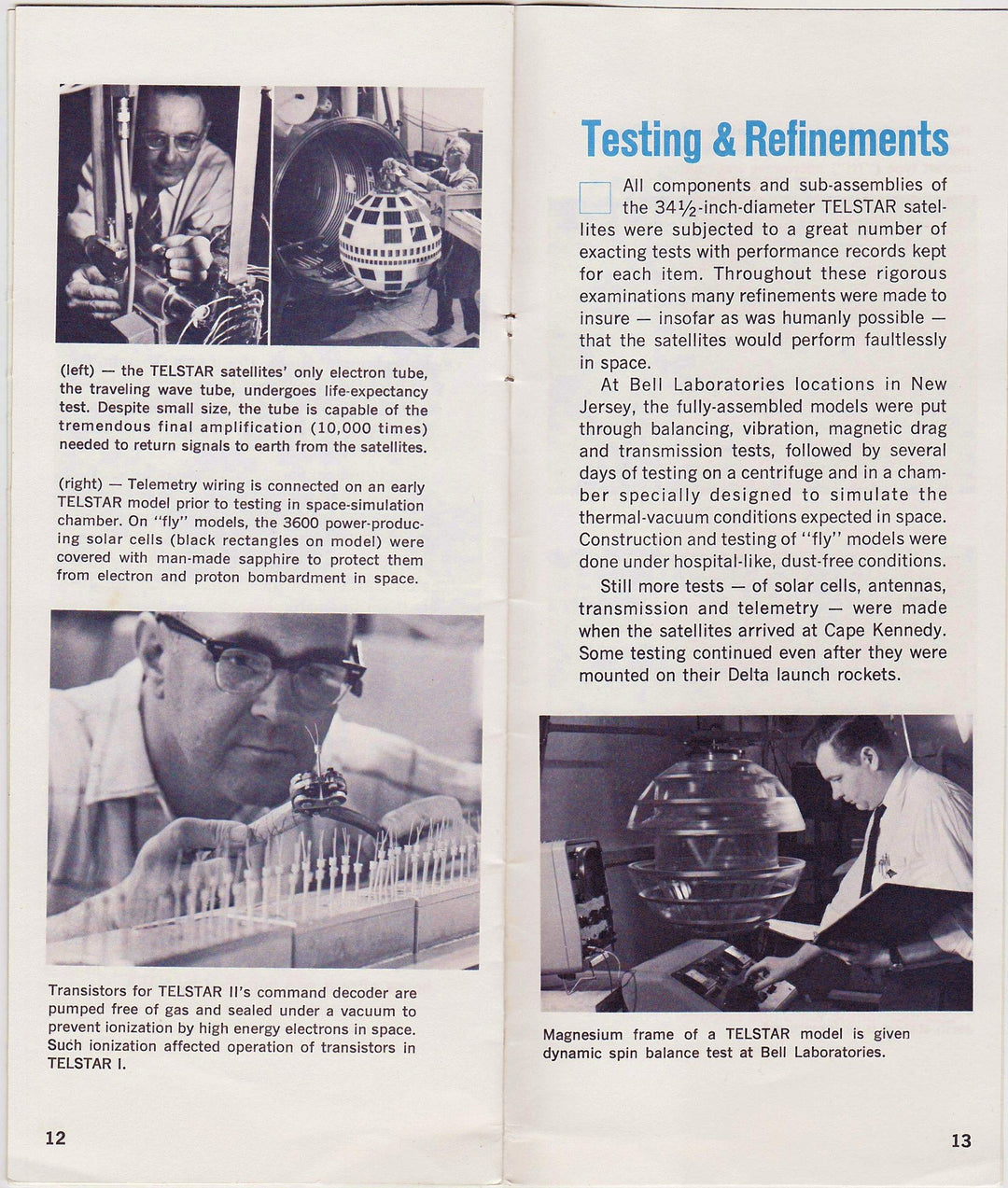 Telstar Satellites Bell Systems Space Experiments Vintage Promotional Brochure