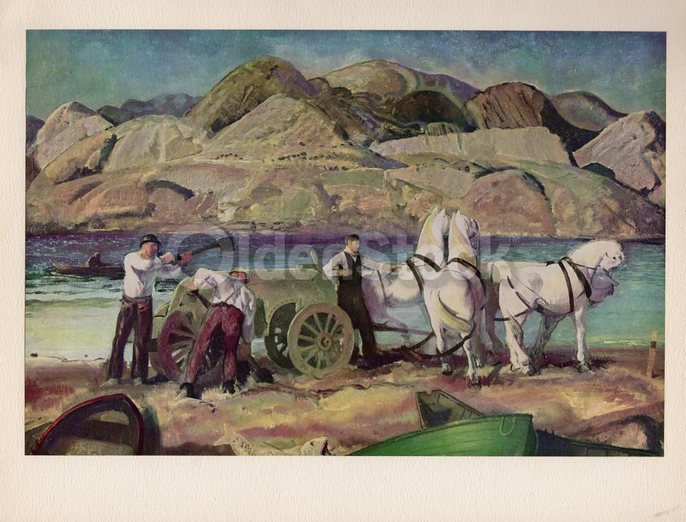 The Sand Cart Painting by Artist George Bellows Vintage Art Print