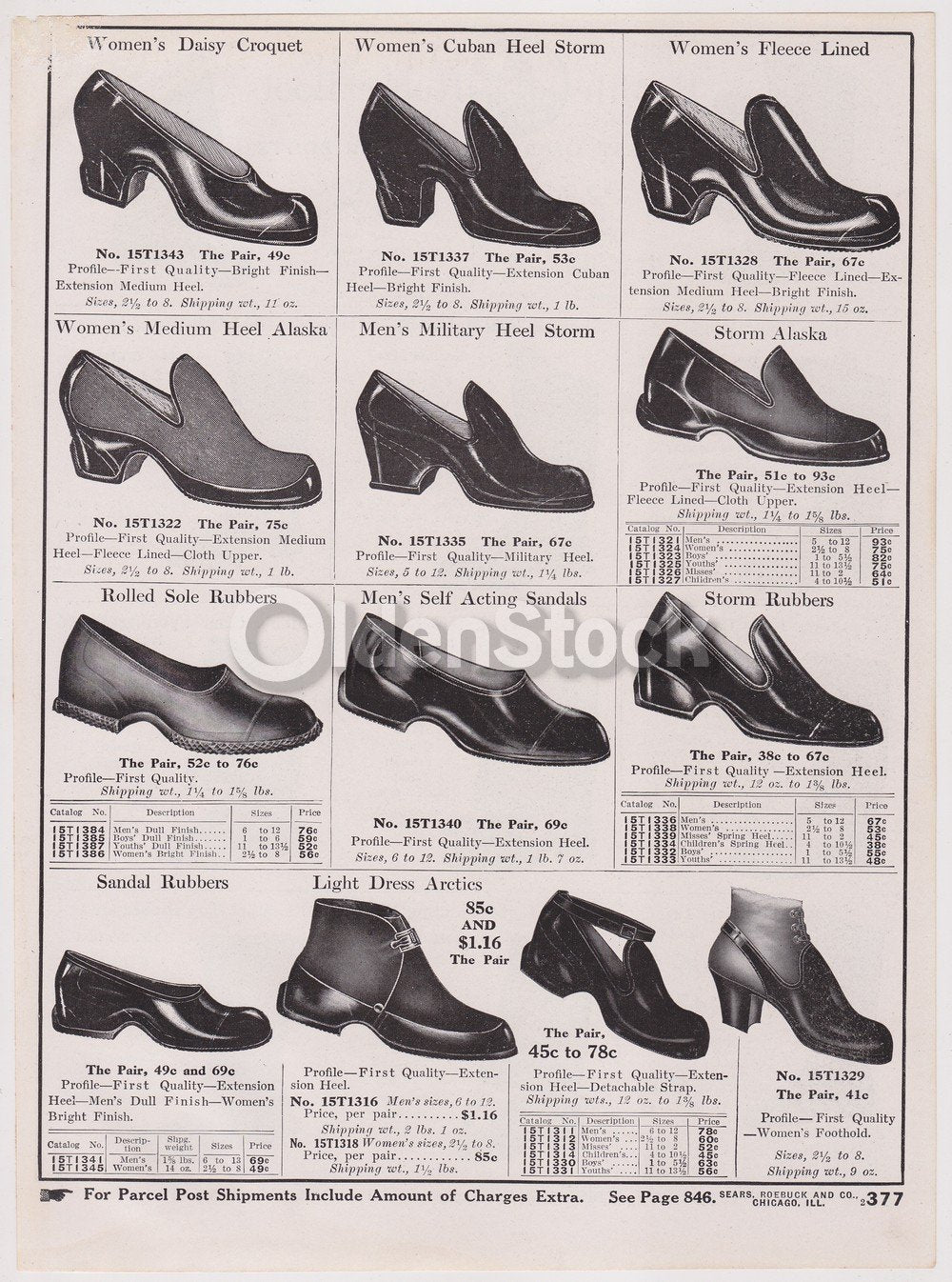 Victorian Women's Heeled Rain Shoes Designs Antique Graphic Advertising Flyer Pr