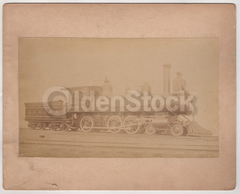 Marietta and North Georgia Railroad Train Engine Antique Albumin Photo