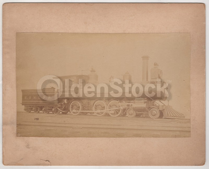 Marietta and North Georgia Railroad Train Engine Antique Albumin Photo