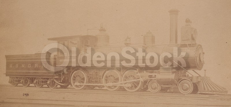 Marietta and North Georgia Railroad Train Engine Antique Albumin Photo