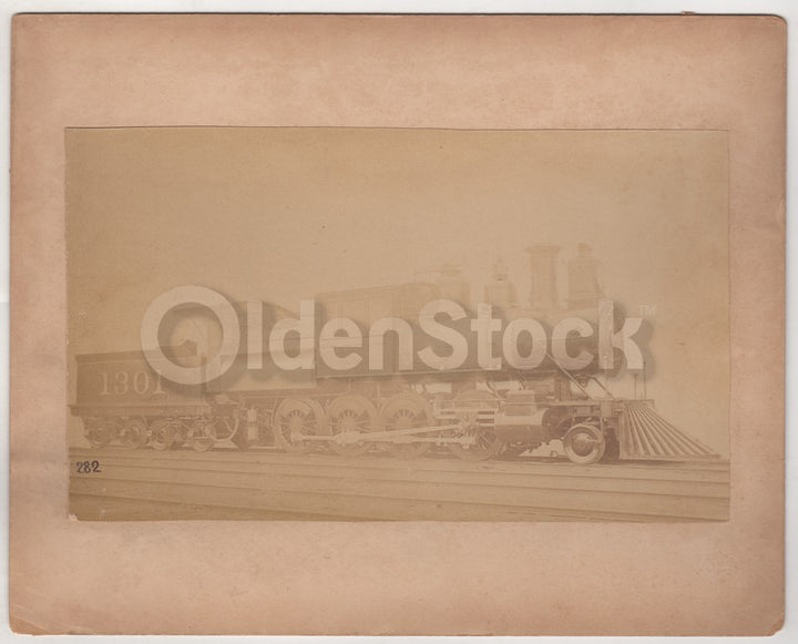 Baldwin Locomotive Works Railroad Train Locomotive 1301 Antique Albumin Photo