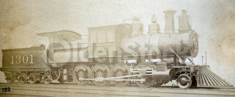 Baldwin Locomotive Works Railroad Train Locomotive 1301 Antique Albumin Photo