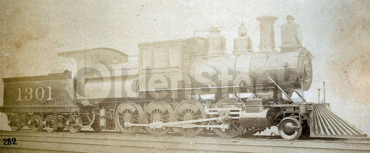 Baldwin Locomotive Works Railroad Train Locomotive 1301 Antique Albumin Photo