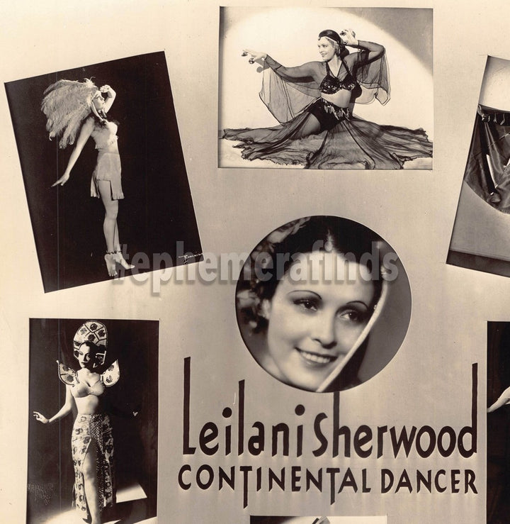 Leilani Sherwood Argentina Pin-up Stage Dancer Vintage Theatre Photo