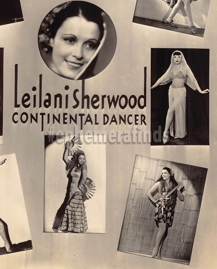 Leilani Sherwood Argentina Pin-up Stage Dancer Vintage Theatre Photo