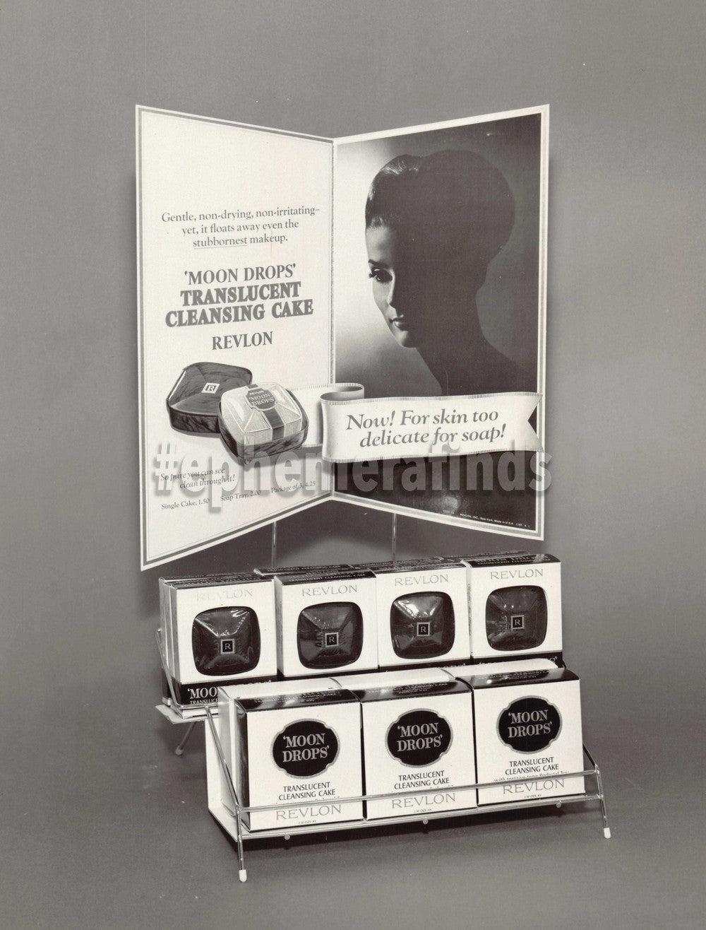 Revlon Moon Drops Soap Vintage 1960s Advertising Display Promo Photo