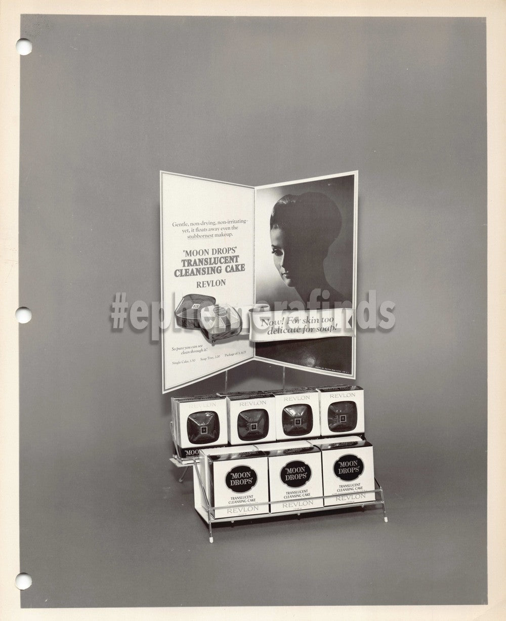 Revlon Moon Drops Soap Vintage 1960s Advertising Display Promo Photo