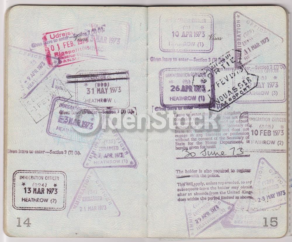 American Man Vintage Cancelled US Passport - Stamps to Czechoslovakia Romania
