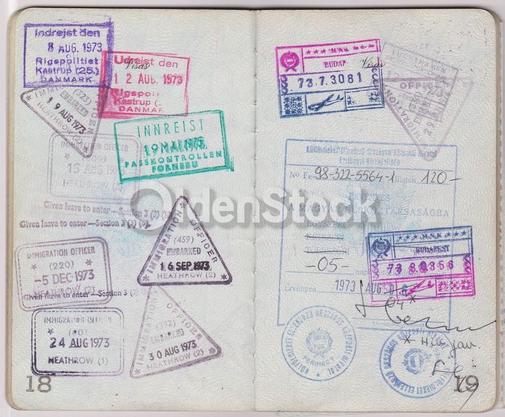 American Man Vintage Cancelled US Passport - Stamps to Czechoslovakia Romania