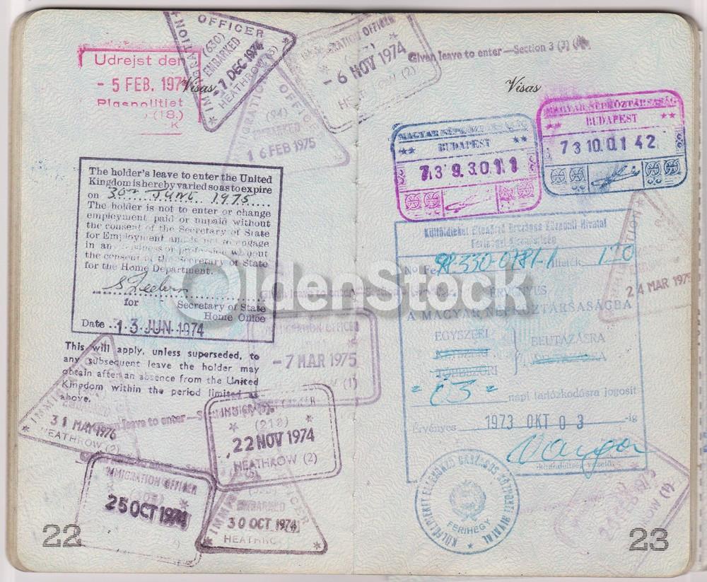 American Man Vintage Cancelled US Passport - Stamps to Czechoslovakia Romania