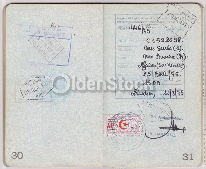 American Man Vintage Cancelled US Passport - Stamps to Czechoslovakia Romania