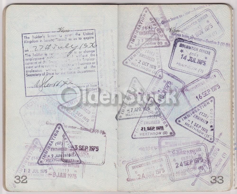 American Man Vintage Cancelled US Passport - Stamps to Czechoslovakia Romania