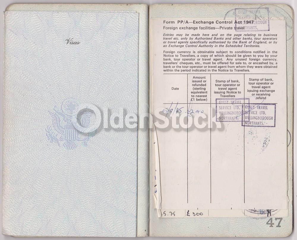 American Man Vintage Cancelled US Passport - Stamps to Czechoslovakia Romania