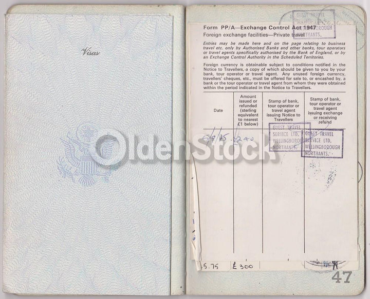American Man Vintage Cancelled US Passport - Stamps to Czechoslovakia Romania