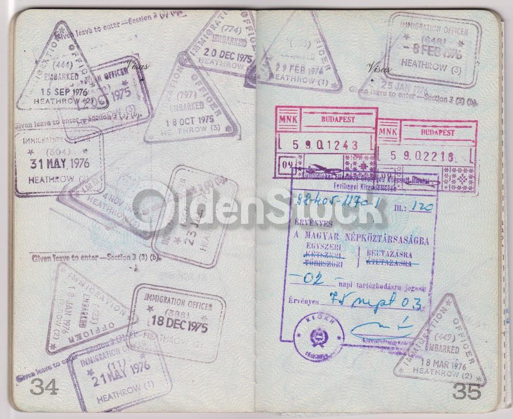American Man Vintage Cancelled US Passport - Stamps to Czechoslovakia Romania
