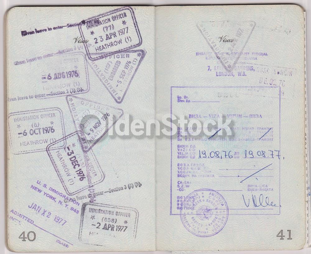 American Man Vintage Cancelled US Passport - Stamps to Czechoslovakia Romania