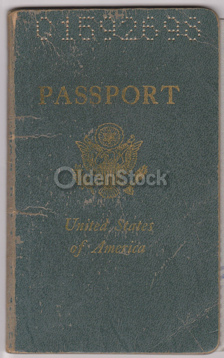 American Man Vintage Cancelled US Passport - Stamps to Czechoslovakia Romania