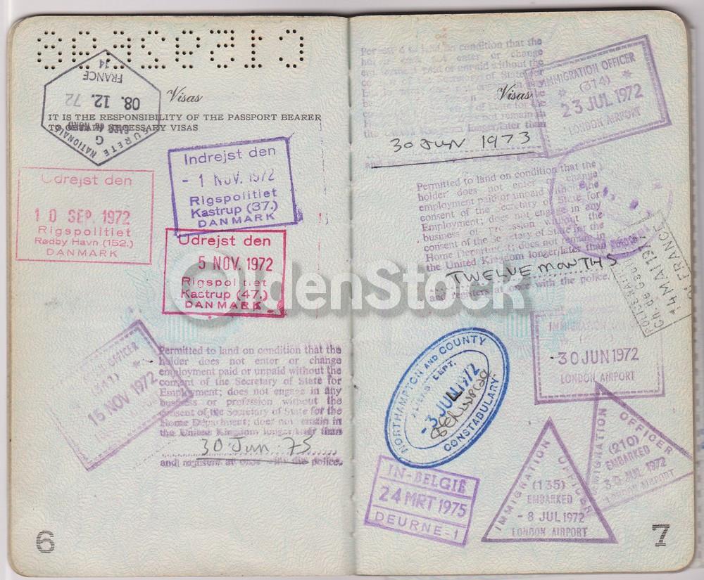 American Man Vintage Cancelled US Passport - Stamps to Czechoslovakia Romania