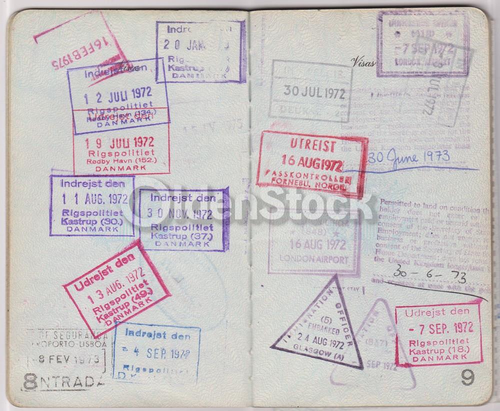 American Man Vintage Cancelled US Passport - Stamps to Czechoslovakia Romania