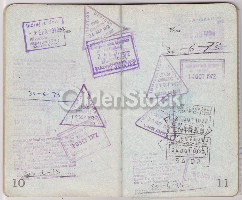 American Man Vintage Cancelled US Passport - Stamps to Czechoslovakia Romania