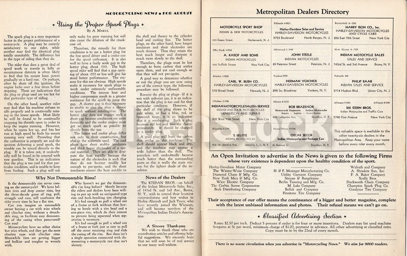 Motorcycling News Rider's Magazine Vol. 1 No. 7 Antique Motorbike News 1931