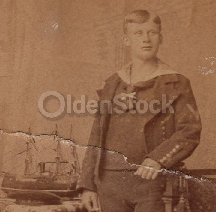 German Navy Boy Soldiers Antique CDV Photos - One ID'd
