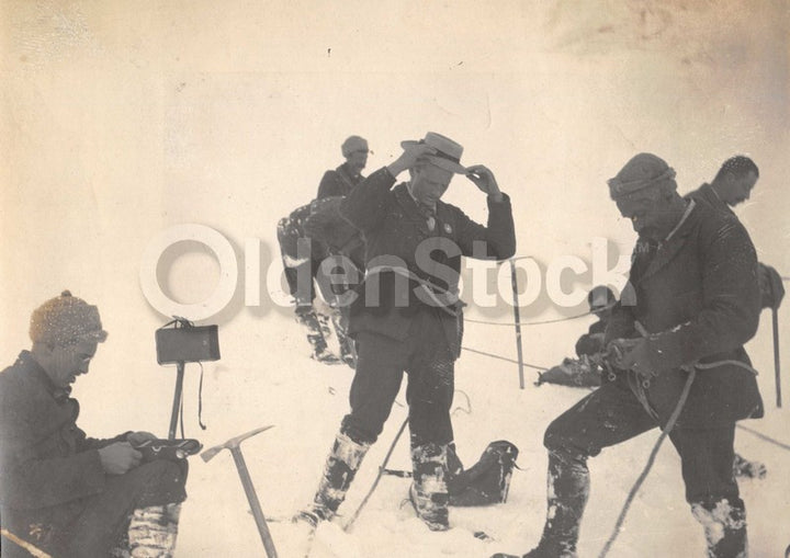 Alps Mountain Climbing Guide Pioneer Johann Baumann Antique Snapshot Photos 1908