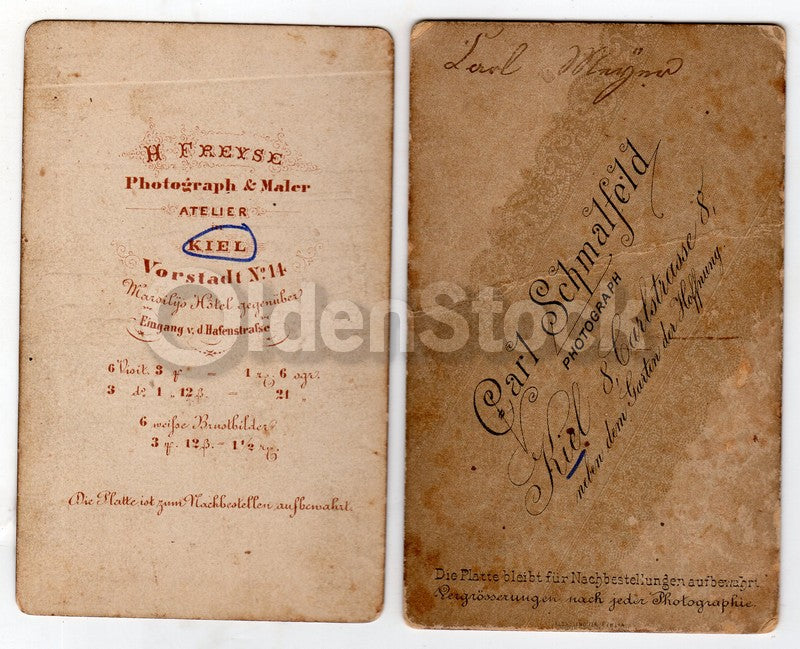 German Navy Boy Soldiers Antique CDV Photos - One ID'd