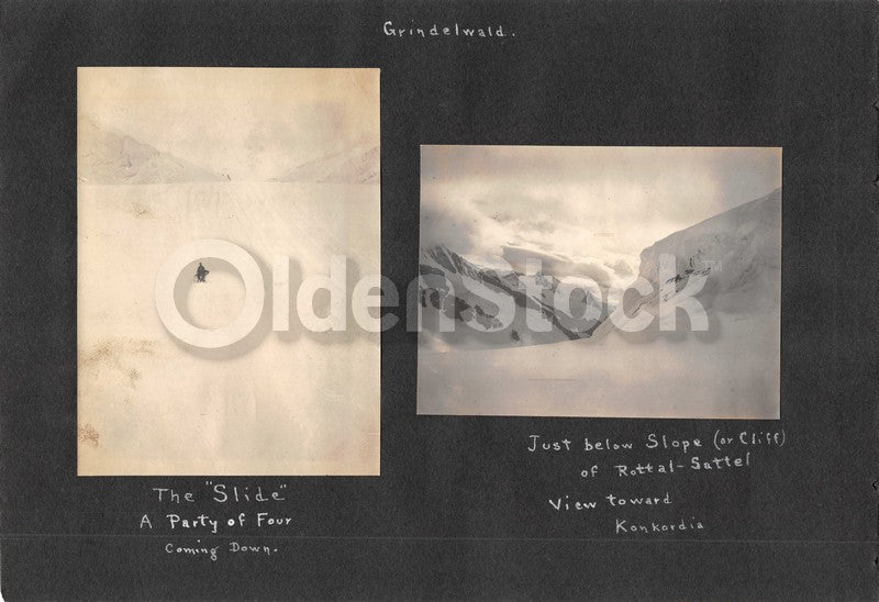 Alps Mountain Climbing Guide Pioneer Johann Baumann Antique Snapshot Photos 1908