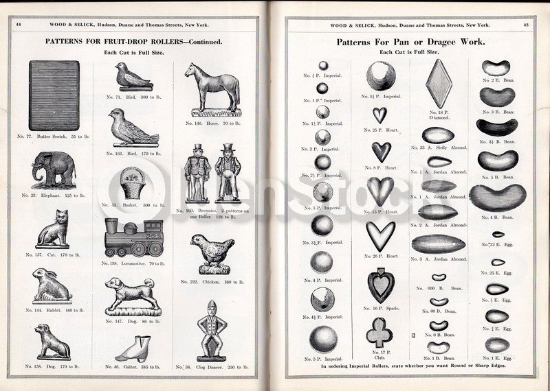 Wood and Selick New York Candy Confectioners Machinery Antique Sales Catalog 1923