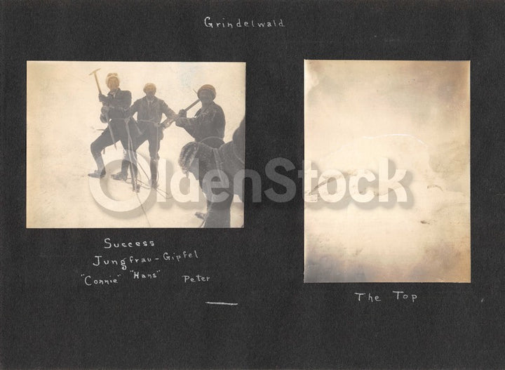 Alps Mountain Climbing Guide Pioneer Johann Baumann Antique Snapshot Photos 1908