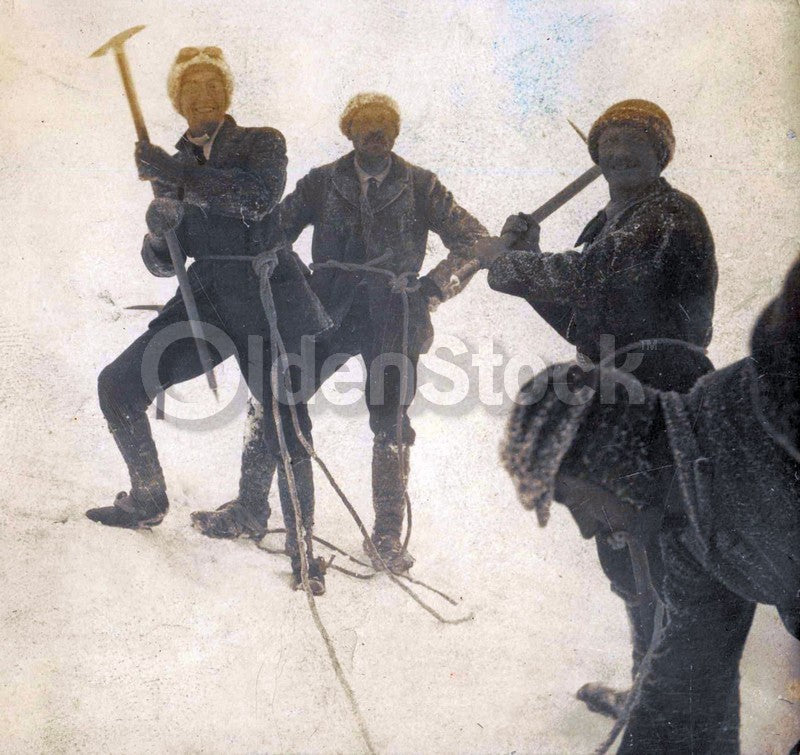 Alps Mountain Climbing Guide Pioneer Johann Baumann Antique Snapshot Photos 1908