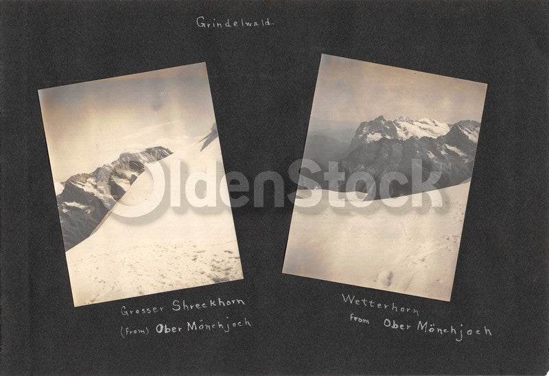 Alps Mountain Climbing Guide Pioneer Johann Baumann Antique Snapshot Photos 1908