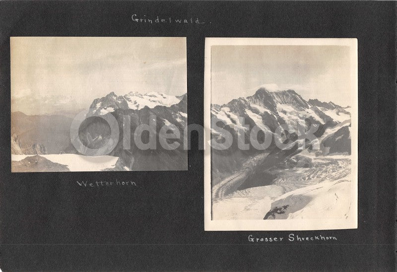 Alps Mountain Climbing Guide Pioneer Johann Baumann Antique Snapshot Photos 1908