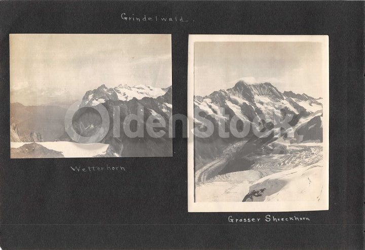 Alps Mountain Climbing Guide Pioneer Johann Baumann Antique Snapshot Photos 1908
