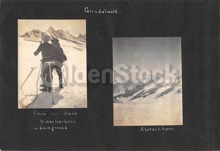 Alps Mountain Climbing Guide Pioneer Johann Baumann Antique Snapshot Photos 1908