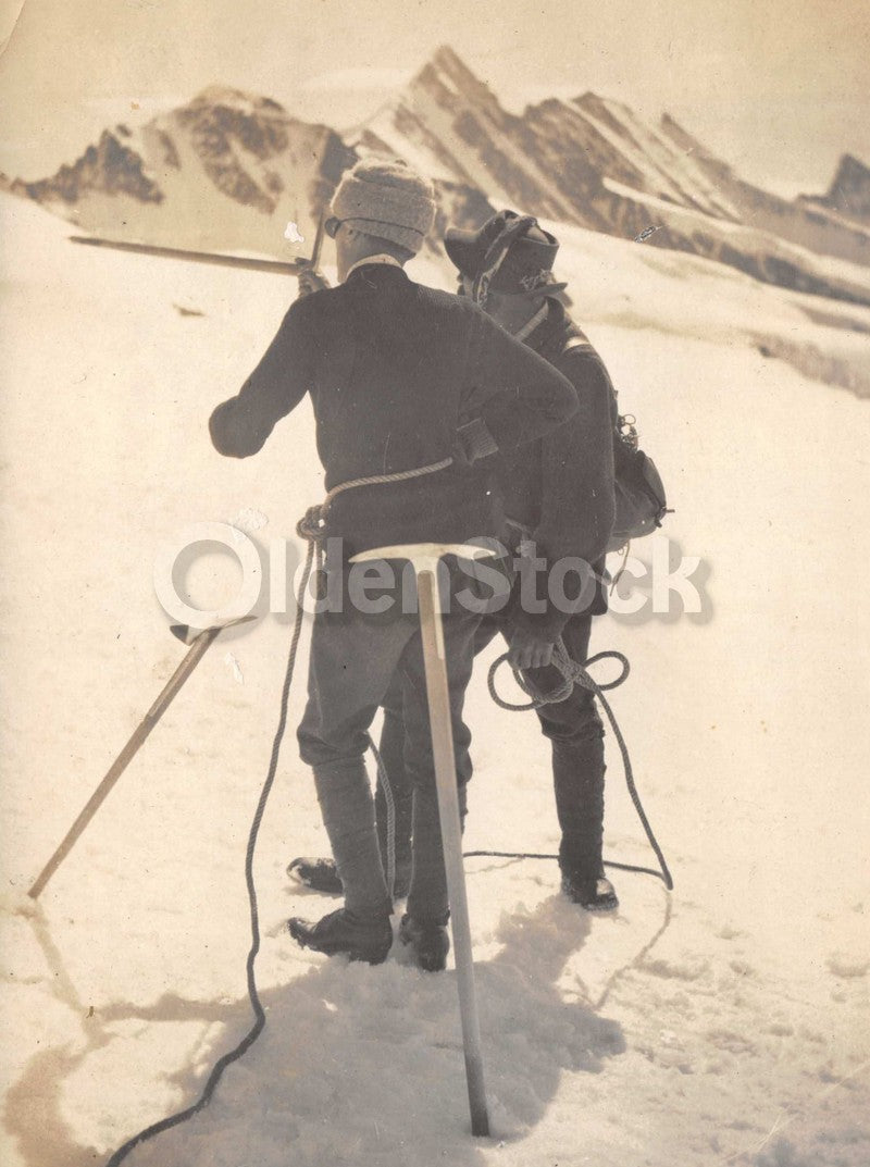 Alps Mountain Climbing Guide Pioneer Johann Baumann Antique Snapshot Photos 1908