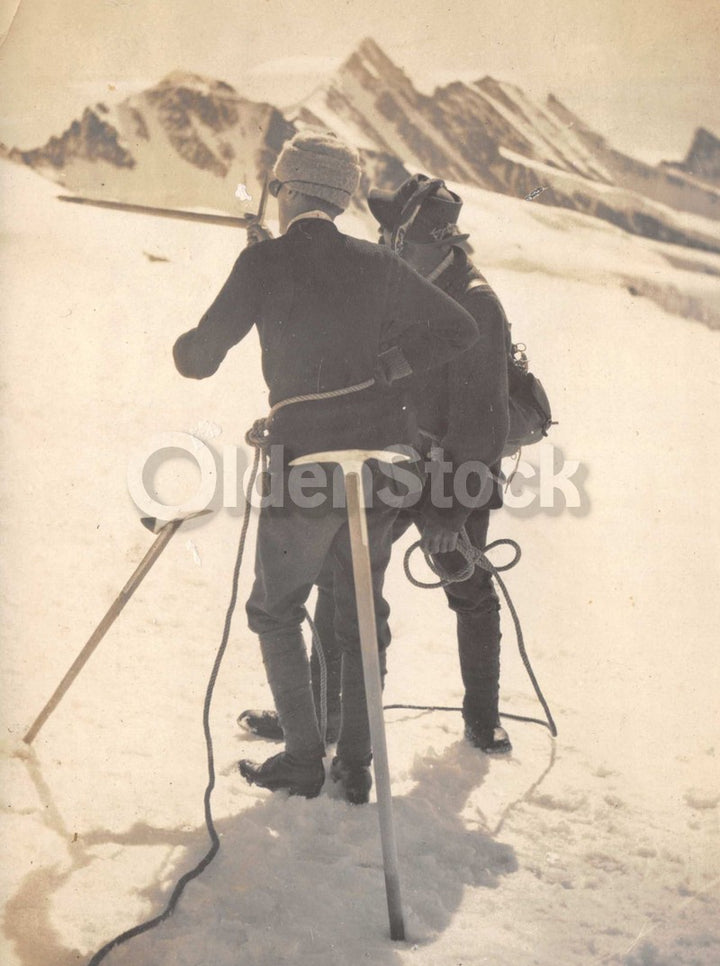 Alps Mountain Climbing Guide Pioneer Johann Baumann Antique Snapshot Photos 1908