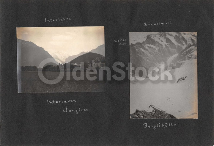 Alps Mountain Climbing Guide Pioneer Johann Baumann Antique Snapshot Photos 1908