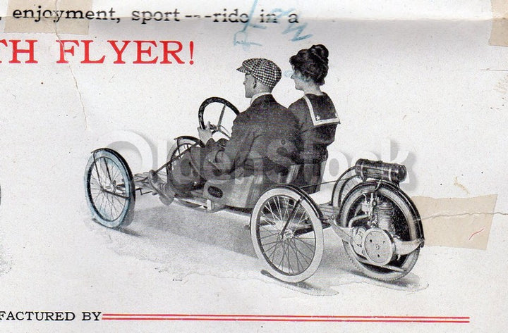 Smith Flyer Autocycle Motorcycle Milwaukee Wisconsin Antique Advertising Flyer