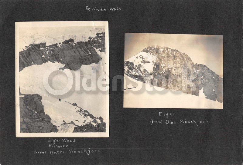Alps Mountain Climbing Guide Pioneer Johann Baumann Antique Snapshot Photos 1908